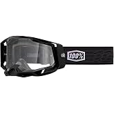 100% Racecraft 2 Mountain Bike &amp; Motocross Goggles - MX and MTB Racing Protective Eyewear (Topo - Clear Lens)