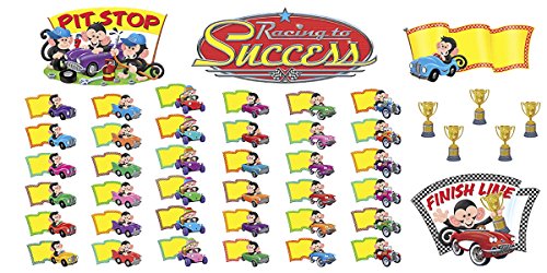 Trend Enterprises Monkey Mischief Racing To Success Bulletin Board Set (45 Piece)