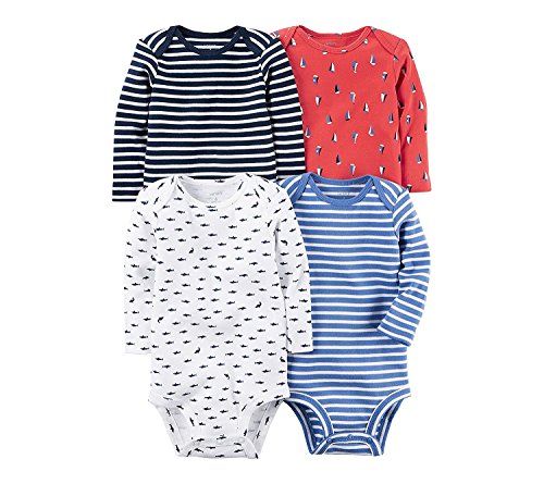 Carter s baby boys multi-pk bodysuits 126g600, white, 1…