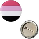Reciprosexual Pride Flag Pin 1” Round Circle Shape Metal Button Pin Badge Pinback 1 inch Pin 25 mm 2.5 cm