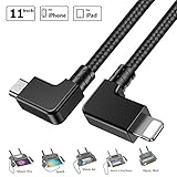 O'woda Micro USB to iPhone / iPad Data Cable 11.4inch Nylon Braided Right Angle Connector OTG Cord for DJI Mavic Pro / Spark / Mavic Air / Mavic 2 Pro & Zoom