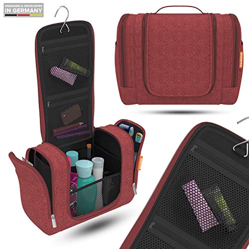 Kulturbeutel-DESIGN-2020-Kulturtasche-zum-Aufhngen-fr-Damen-Herren-Kinder-Groe-Kosmetiktasche-7-Liter-Stauraum-Waschtasche-fr-Mnner-Frauen-Waschbeutel-in-Premium-Qualitt-rot