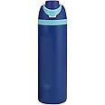 Vacuum Insulated Water Bottle with Straw 32oz Stainless Steel Thermos Bottle Base Cover for Owala 24oz Sports Vacuum Flask Blue24OZ