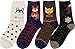 Bienvenu Women's 4 Pack Animal Socks Winter Cotton Thick Crew Socks, Style 2