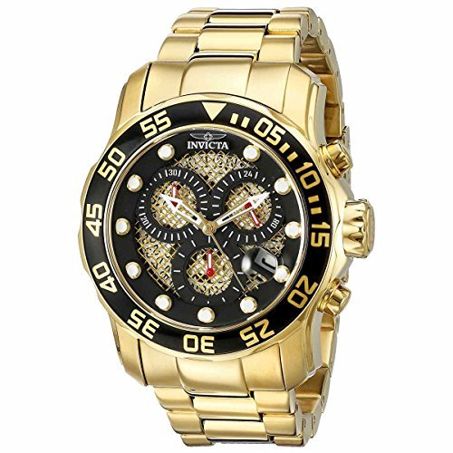 Invicta Men's 19837 Pro Diver Analog Display Swiss Quartz Gold Watch