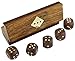 Handmade Indian Dice Game Set with Decorative Storage Box - Includes 20 MM 5 Wooden Dice