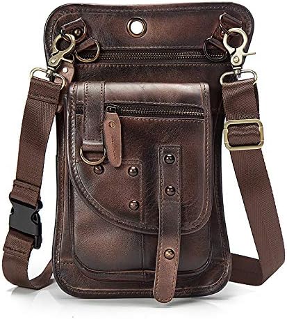 Men Steampunk Biker Leather Thigh Drop Leg Bag Hook Belt Bags Hip Waist Fanny Pack (style1)