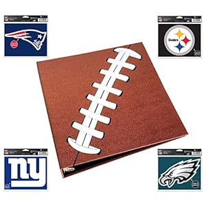 Pigskinz Textured 3-Ring Football Card Binder by All Star Products | Looks and Feels Like a Real Football | Patented…