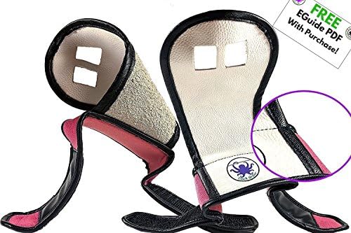 Gymnastics Grips | Gymnastic Grips, Gymnastics Grips For Girls, Gymnastics grips for Crossfit | Reversible, Many Ways To Wear! | Two-hole, Quality Leather With Velcro Strap, No Buckles! (Pink, Small)