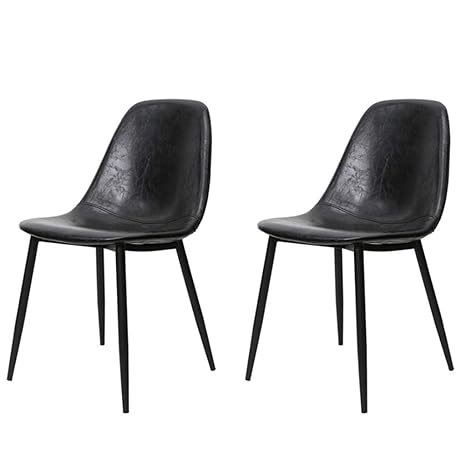 Amazon.com: LHHL - Juego de 2 sillas de bar retro de piel ...
