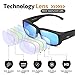 DUCO Unisex Wear Over Prescription Glasses Rx Glasses Polarized Sunglasses 8956 (Black Frame Revo Blue Lens)