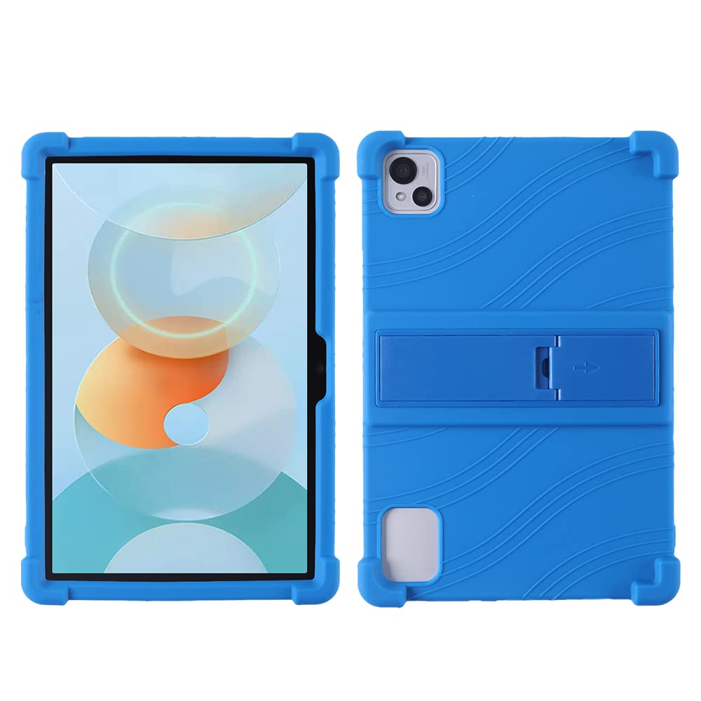 FKQLH Case for Blackview Tab 13, Adjustable Soft Silicone Kids Friendly Protective Cover for Blackview Tab 13 10.1 Inch, Dark Blue