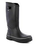 Bogs Men's Waterproof Rubber Rain Boot, Black, 11