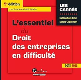 L' essentiel du droit des entreprises en difficulté