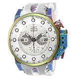Invicta Men's I- I-Force Stainless Steel Quartz Watch with Silicone Strap, White, 24 (Model: 25277)