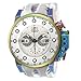 Invicta Men's I-Force Stainless Steel Quartz Watch with Silicone Strap, White, 24 (Model: 25277)