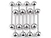 60pcs 316L Surgical Stainless Steel Barbell Nose Lip Nipple Rings Septum Tongue Eyebrow Piercing Jewelry Set 14G 16G 18G