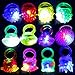60 Pieces LED Light Up Toys Glow in the Dark Party Supplies for Kids, Party Favors Set Includes 40 LED Finger Lights, 12 LED Flashing Bumpy Rings , 4 Flashing Slotted Shades Glasses, 4 LED Glow Rings