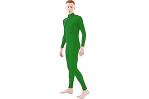 Ensnovo Adult Spandex Turtleneck Long Sleeve One Piece Unitard Bodysuit Dancewear