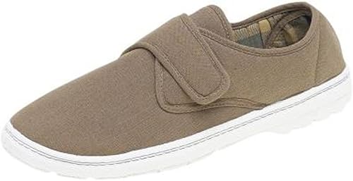 mens canvas shoes with velcro fastening