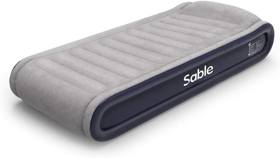 Sable Air Mattress Inflatable Blow Up Bed Twin Size XL with Built-in Pillow & Internal High Capacity Pump, Height 17"