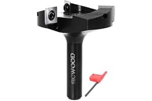 Slab Flattening Router Bits 1/2 Shank, 2-3/8”Cut Dia, 12*12*1.5mm Insert, CNC Spoilboard Surfacing Router Bits, for Flycutter