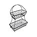 Gourmet Basics by Mikasa Loop and Lattice 2-Tier Round Metal Countertop Basket