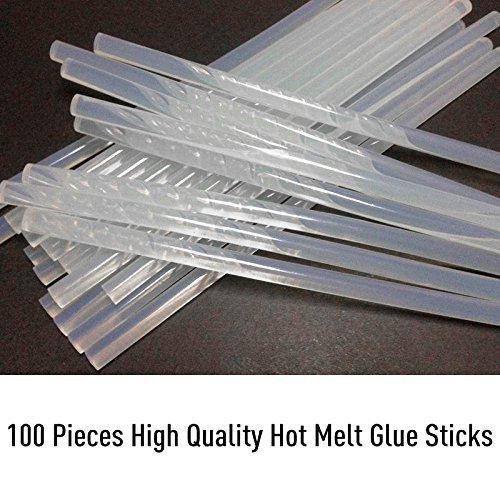 HXYTECH 100pcs Hot Melt Glue Stick Adhesive Stick, 7mm Diameter 100mm Length