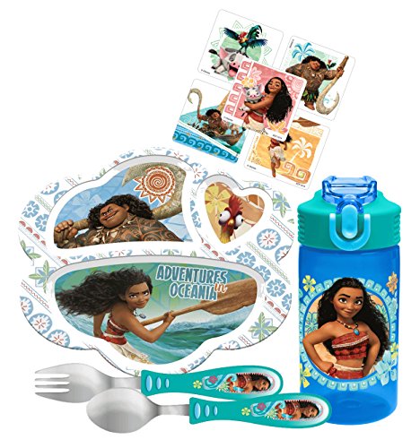 Zak! Designs Kids Mealtime Set Includes Sectioned Plate, Wat