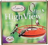 Aspects 430 Hummzinger Highview Mini Hummingbird Feeder,Red/Clear,8 oz