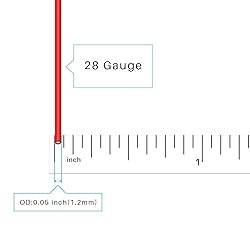 BNTECHGO 28 Gauge Silicone Wire red and Black Each