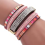 Susenstone Women Bohemian Bracelet Woven Braided Handmade Wrap