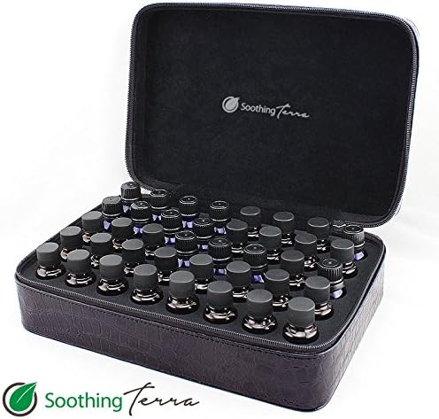 Essential Oils Carrying Case - Holds 40 Bottles - 15ml - Hard Shell with High Density Foam Storage for Oils (Purple)