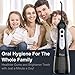 Ovonni Portable Water Flosser Cordless Oral Irrigator Electric USB Rechargeable Dental Care with 3 Modes and 200ML Water Tank IPX7 Waterproof Teeth Cleaner with 6 Jet Tips Replacement