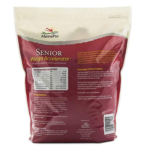 Manna Pro Weight Accelerator for Senior Horses|Made with Omega 3 Fatty Acids from Flaxseed|8 Pounds - //medicalbooks.filipinodoctors.org