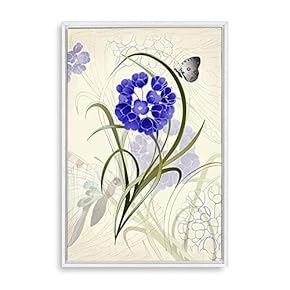 signwin Framed Canvas Wall Art Simple Colorful Flowers...