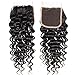 CYNOSURE Hair Deep Wave Bundles with Closure 100% Unprocessed Virgin Deep Wave Brazilian Hair 3 Bundles with Closure Free Part Natural Black Color (16 18 20+14inch closure)