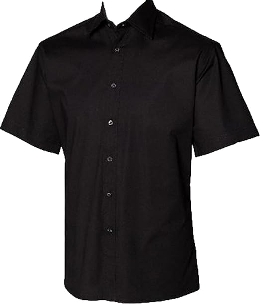 New Henbury Straight Hem Short Sleeved Mens Fitted Shape Cotton Shirt