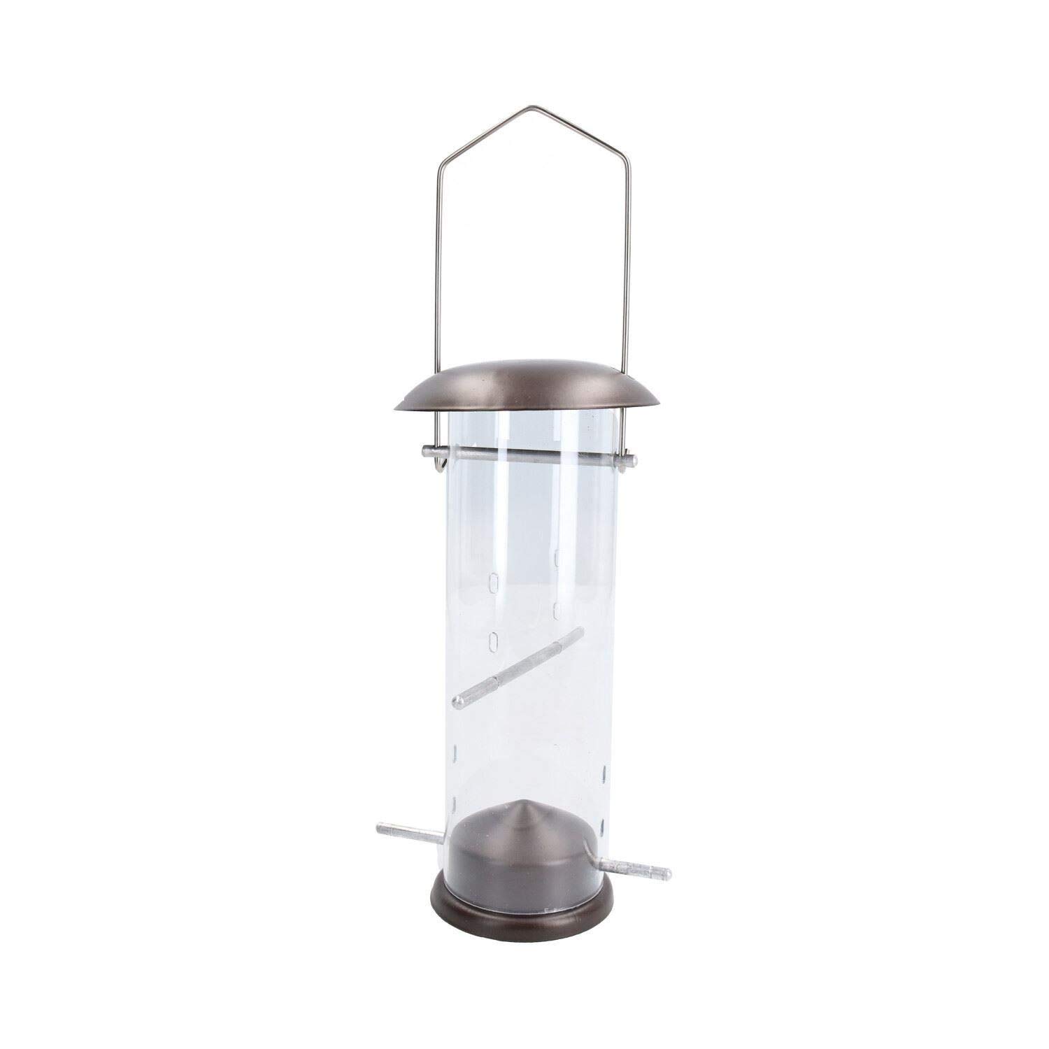 Deluxe NYJER - Small, Wildlife Bird Feeder, 12.5cm x 23.5cm, Green, Black, Bronze