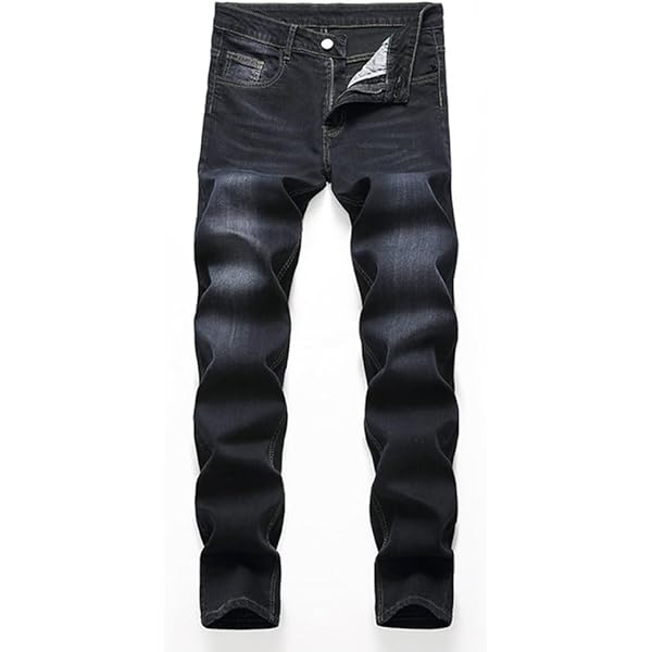 DGKaxiyaHM Men's Retro Vintage Stretch Denim Trousers Zipper
