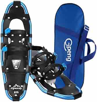 Gpeng Snowshoes For Men And Women Lightweight Aluminum Alloy All Terrain Snow Shoes With Adjustable Ratchet Bindings With Carrying Tote Bag 14 21 25 27 30 Amazon Ae