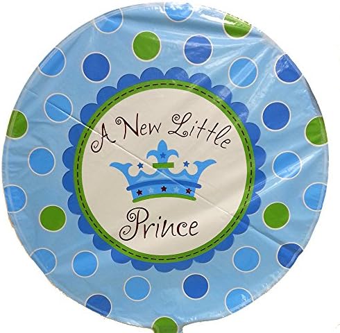 New Baby Boy Congrats - A New Little Prince - 18" Mylar Balloon Bulk (12 Pack)