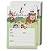 Juvale Woodland Invitation Cards - 24 Fill-In Invites for Baby's First Birthday Party, 5 x 7 Inches, Postcard Style