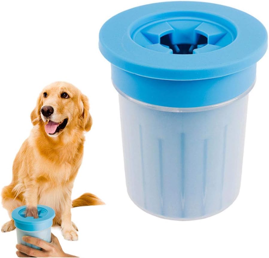 Pet Paw Washer Cup Dog Foot Wash Tools Soft Gentle Silicone Bristles