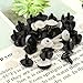 JETEHO Set of 100 Black Plastic D-Type Animal Safety Nose with Washers for Bear, Doll, Puppet, Plush Animal Making and Craft (20mm)