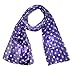 CTM Women's Satin Polka Dot Scarf, White