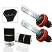 Lumenon HID Xenon Conversion Headlight Replacement Bulbs 1 pair (H11 H9 H8, 8000k Crystal Blue)