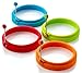 Kitch N' Wares Silicone Fried Egg Mold Rings - Pancake Mold Pack of 4 - One of Each Color - for Breakfast, Lunch, Dinner - Great Cooking Accessory and Gift Idea