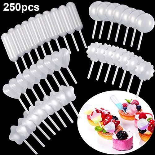 250 Pieces 4 ml Cupcake Pipettes, Mini Disposable Transfer Pipettes