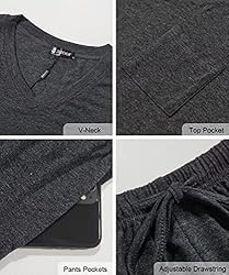 RUBZOOF Pajamas for Women Shorts Set Casual V Neck